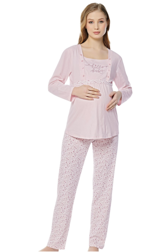 A Kalite Cotton Hamile Pijama Takımı 30222